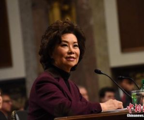 美国参议院通过赵小兰出任运输部长提名