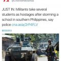 300余名武装分子占领菲律宾一所学校 挟持学生作人质