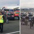 英国航空一客机遭安全威胁 反恐警察到达现场