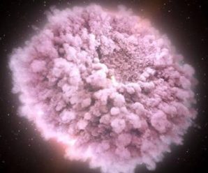 宇宙“烟火表演”：中子星碰撞产生粉色云团