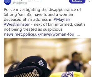 伦敦失联中国女生遗体已找到 警方初步排除他杀可能性