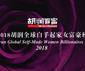 2018胡润白手起家女富豪榜：一半来自中国 北京最多