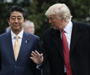 安倍访美第六次会晤特朗普：两人“密谈”一小时