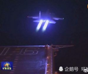 中国首次公布航母夜间成功起降战机 成少数几个掌握该技术国家