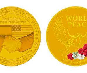 新加坡推出“特金会”金银铜纪念章 金章全球限量1000枚
