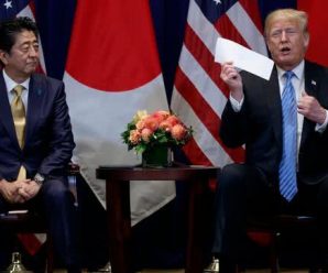 特朗普在安倍面前掏出金正恩的“特别来信” 安倍看后这么说