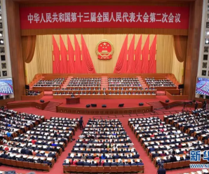 十三届全国人大二次会议举行第三次全体会议