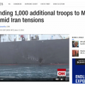 同伊朗关系紧张，美国五角大楼批准向中东增派1000名士兵