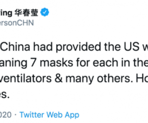 中国已向美国提供24亿只口罩 空军向3国急送试剂盒