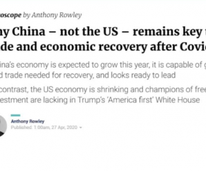 港媒：中国是贸易和经济复苏的关键