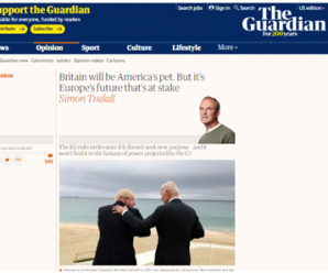 G7峰会后英媒刊文说“英国将成美国的宠物” 配图更扎心