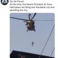 塔利班用美军直升机“吊死”美国翻译？外媒：视频是塔利班士兵在“高空作业”