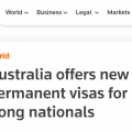 挑衅！外媒：澳政府声称将向在澳香港人推出两种新的永居签证