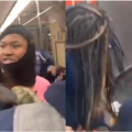 恶劣！美国非裔女子在地铁上围殴亚裔学生