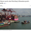 立陶宛炒作：疑被中国海关系统移除 货物无法在华清关