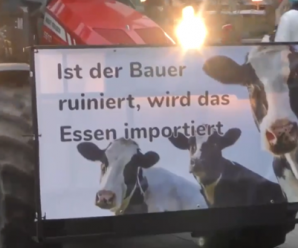 拖拉机上街！外媒：德国农民抗议能源价格飞涨，有人举“反北约”标牌