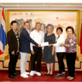 泰国统促会王志民会长向泰北美斯乐学校捐款